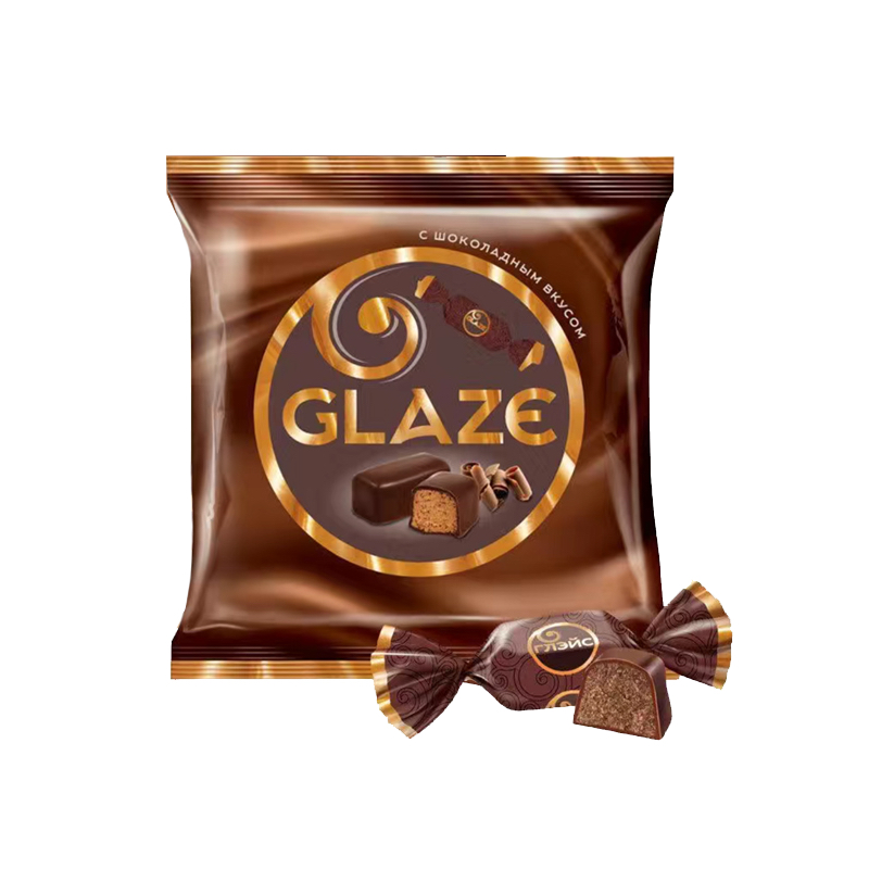 俄罗斯进口 KDV Glaze巧又多巧克力味涂层夹心糖果