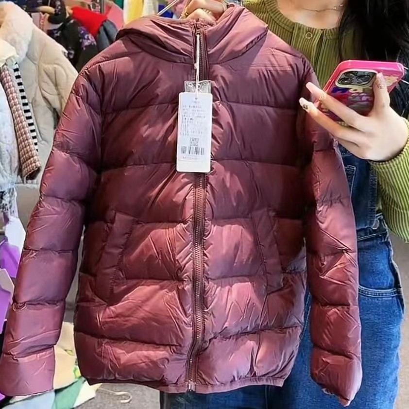 小熊可可常规款儿童羽绒服连帽内胆酒红色羽绒 清版最后一手