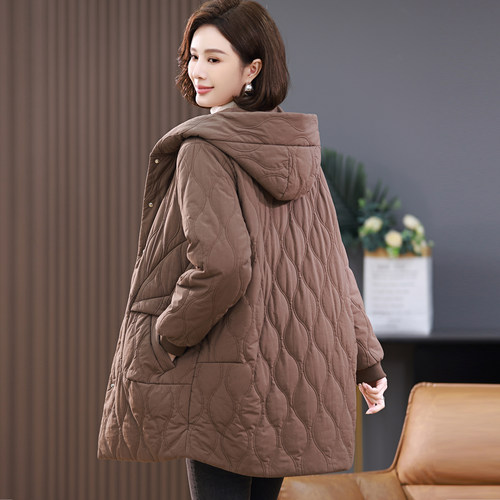 大码时尚中长款棉服女冬季新款胖MM宽松显瘦爆款加厚保暖棉衣外套