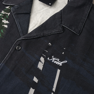 kith 经典刺绣字母logo标志翻领开衫卫衣外套