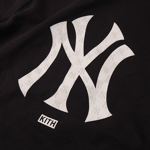 kith联名大联盟经典 字母标志圆洗套头卫衣