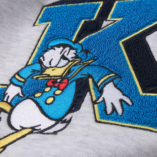 kith联名鸭子经典 刺绣毛巾绣字母标志圆领套头卫衣