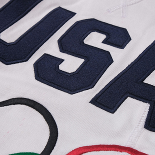 kith奥运会拼接经典 刺绣字母标志圆领套头卫衣