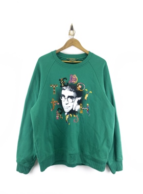 L码 teddy fresh 男款 绿色 套头卫衣合作款