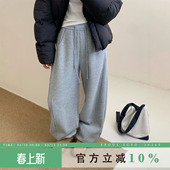 直筒休闲束脚卫裤 百搭简约纯色通勤阔腿裤 女2026春季 时尚 新款 韩版