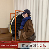 加绒保暖宽松显瘦大衣 款 高级感皮毛一体中长款 立领外套女2025冬季