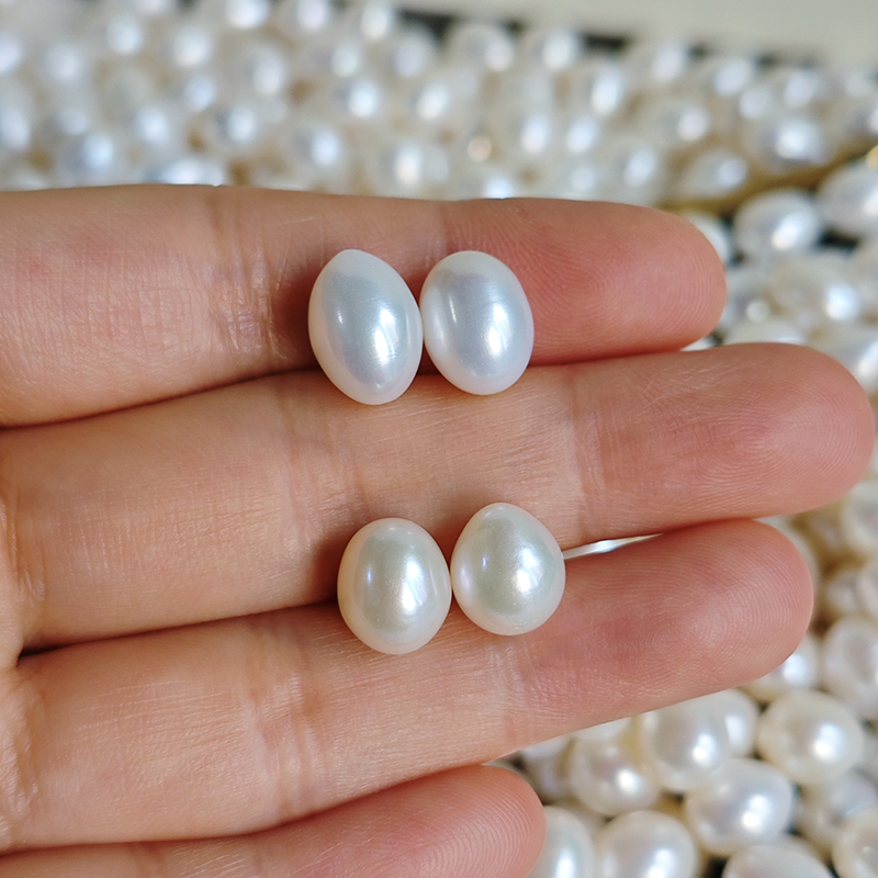淡水无核珍珠椭圆珍珠散珠裸珠
