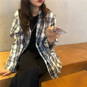 Mùa thu 2019 phiên bản Hàn Quốc mới của phong cách retro sang trọng hoang dã lỏng lẻo túi lớn phù hợp với áo khoác nữ - Business Suit