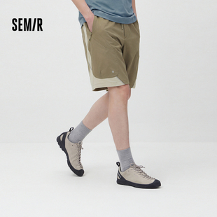 时尚 oversize侧边拉链贴袋短裤 百搭 男夏轻薄户外运动裤 森马休闲裤