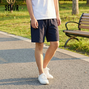 宽松直筒裤 森马休闲裤 2026新款 橡筋抽绳腰头短裤 子舒适自在 男夏季