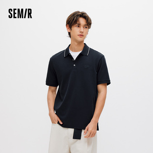 2026新款 森柔棉 男夏条纹扁机翻领针织衫 森马POLO衫 上衣 商场同款