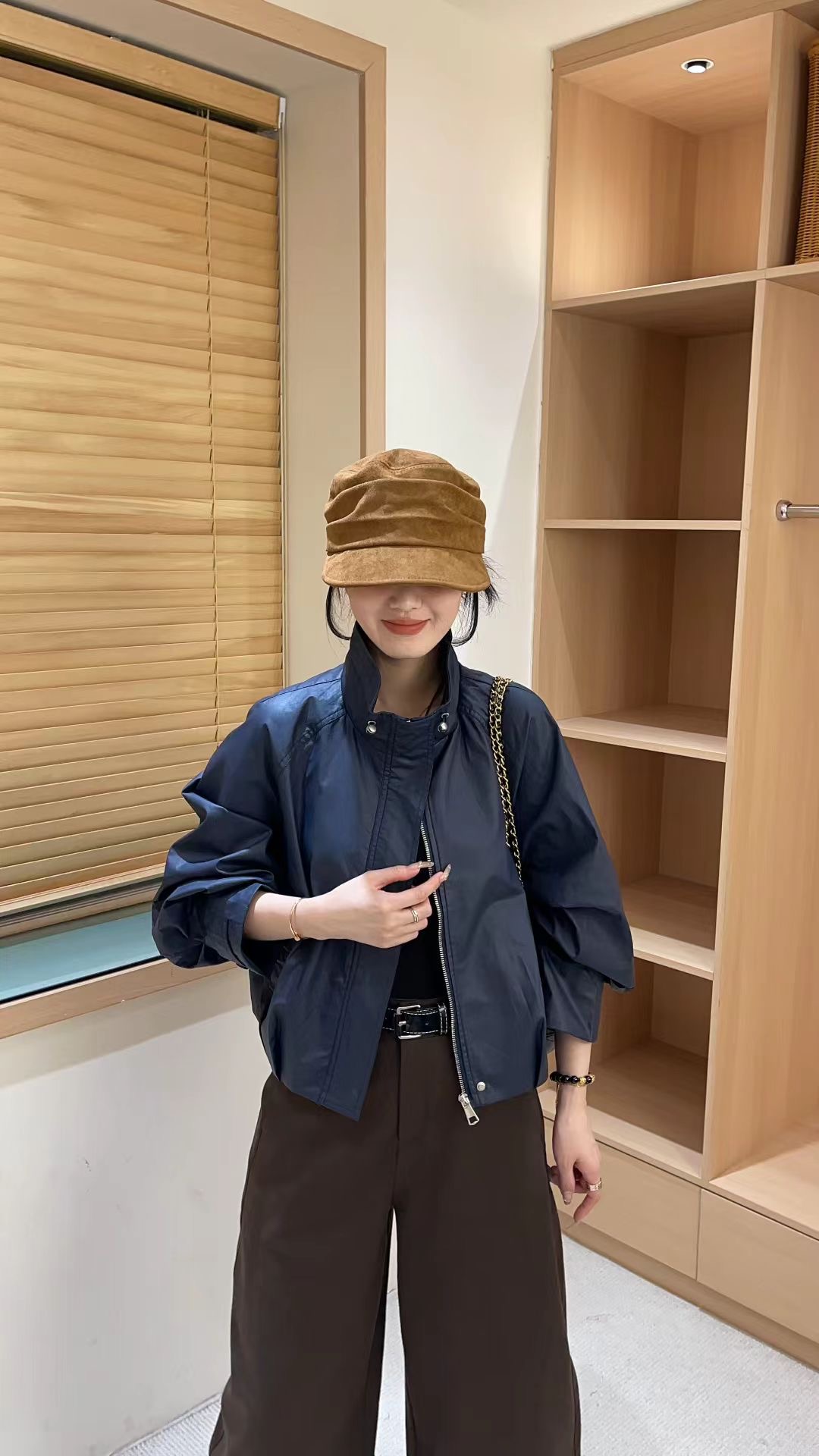 皮衣外套女短款小个子2025秋季新款复古百搭立领皮衣夹克女上衣潮