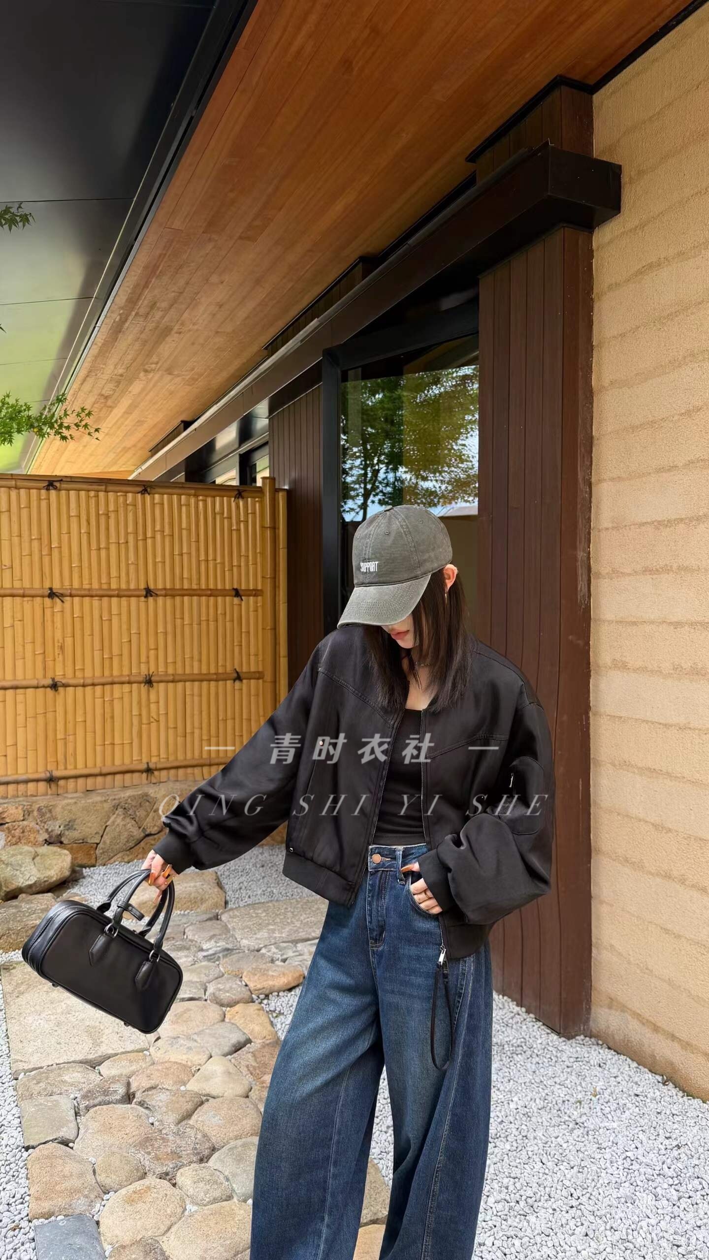 KK秋季韩版宽松显瘦棒球外套女