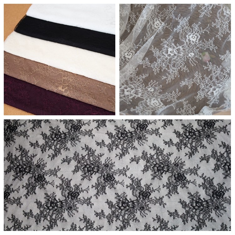 宽1.5米剪线弹力蕾丝花边服装缝纫面料 DIY裙子头纱婚纱装饰辅料