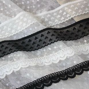 优质弹力直边桃心爱心蕾丝花边服装 DIY婚纱内衣辅料 拼接装 饰材料