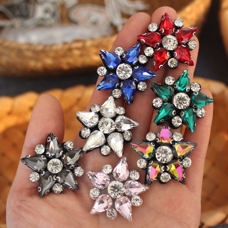 diy星星鞋包t恤饰品材料水钻钉珠