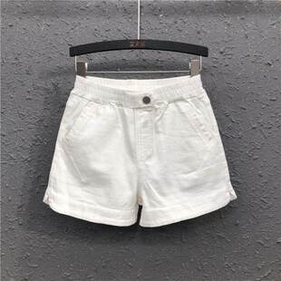 热裤 休闲宽松显瘦阔腿裤 百搭松紧高腰牛仔短裤 新款 女外穿2026夏季