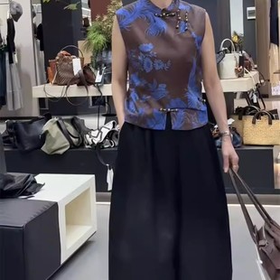 复古无袖 新中式 女神范洋气减龄复古时尚 新款 上衣 马甲女2026春夏季