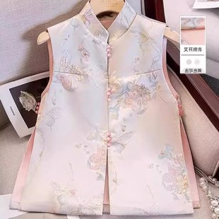 新中式国风马甲年轻款高端坎肩马夹2026春夏新款女装无袖背心外穿