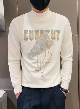 半高领毛衣男痞帅上衣服