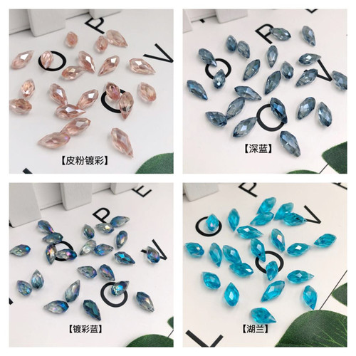 diy挂件水滴玻璃古风发簪散珠