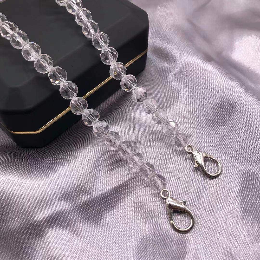 切面玻璃珠水晶肩带连衣裙服装装饰吊带链子时尚肩带手工diy