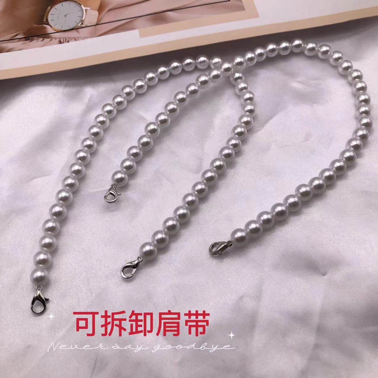 吊带肩带链条连衣裙裙子可拆卸替换外露抹胸配件衣服珍珠带子