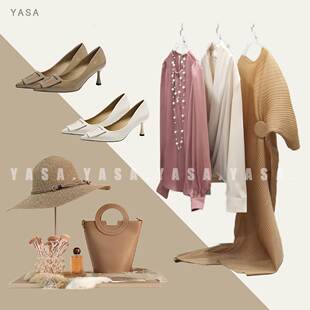 轻奢软装女士衣柜套组新样板间衣帽间主卧女主人高跟鞋服饰托盘组