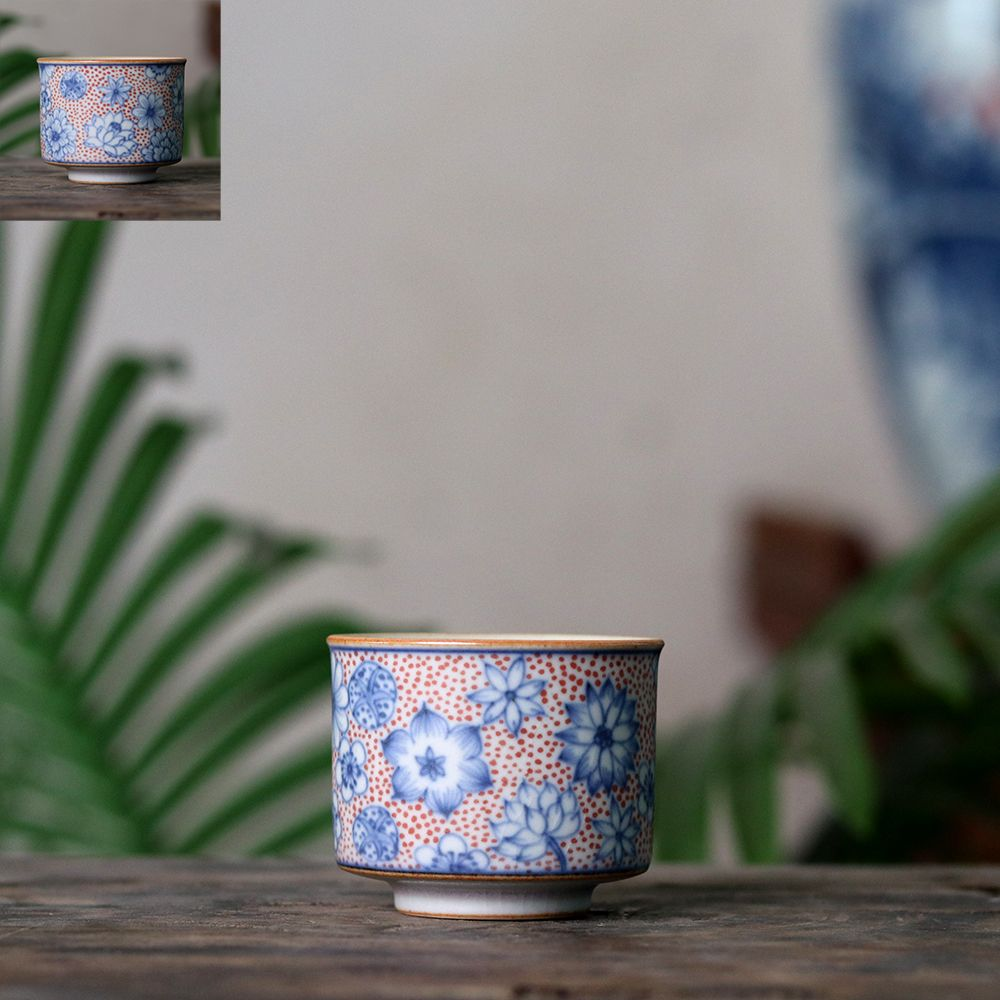 【朴云堂 茶杯系列】青花手绘釉下斗彩品茗杯陶瓷主人杯喝茶杯,餐饮具,茶杯,淘宝优惠券,粉丝福利购,淘宝优惠卷