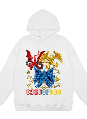 LeftOVEr原创三幻神千年神器印花百搭简约连帽衫套头卫衣薄款男女