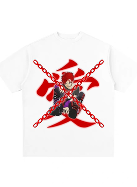 【AGD】LeftOVEr 我爱罗朋克摇滚小众火影忍者 二次元动漫短袖t恤