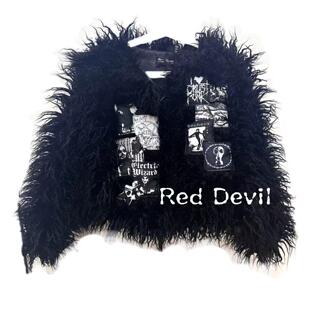 【AGD】RedDevil亚文化remake毛毛仿皮草朋克外套贴布视觉系暗黑
