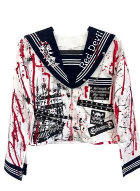 【AGD】RedDevil亚文化手作朋克视觉系校园制服JK小众remake长袖