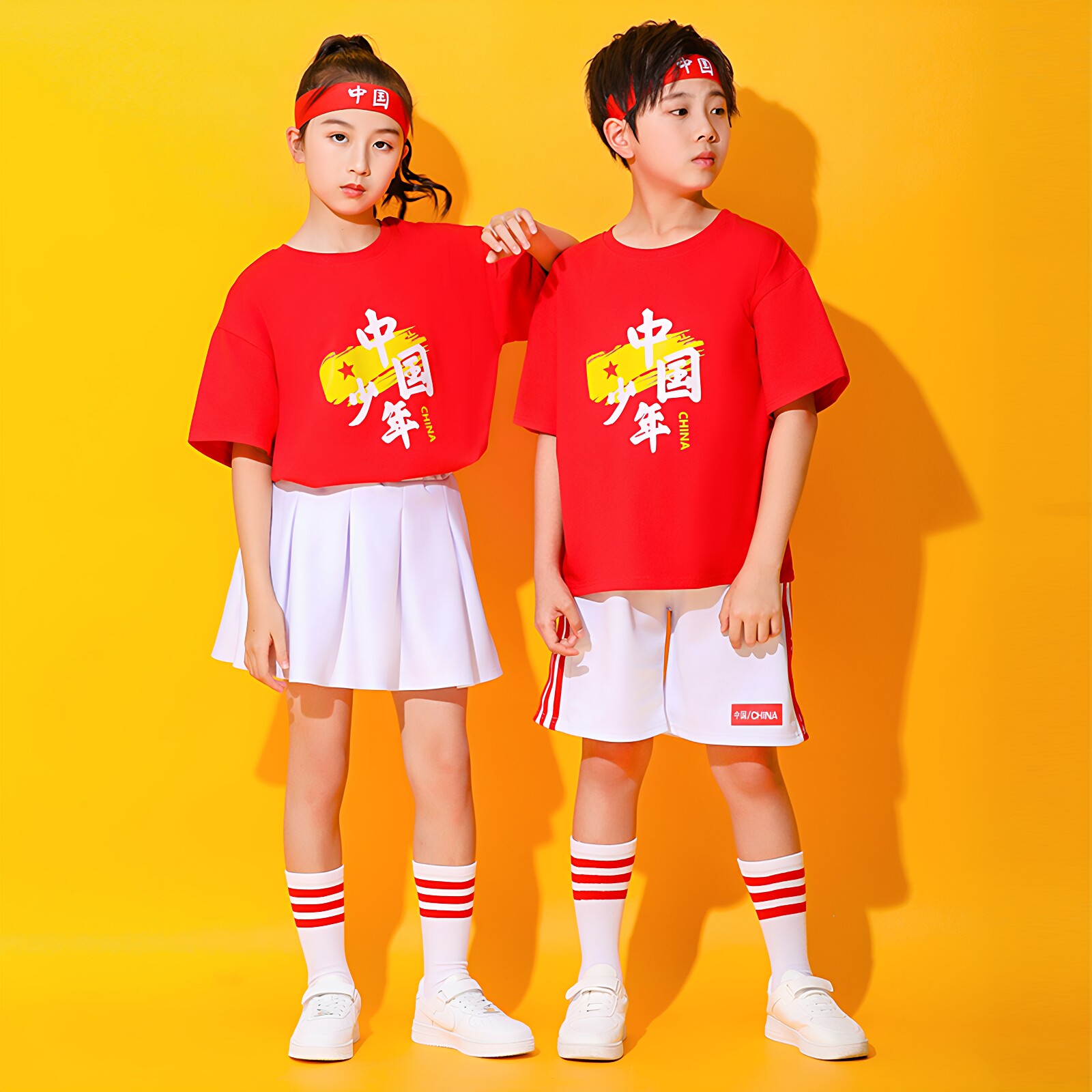 小学生爱国合唱朗诵演出服套装