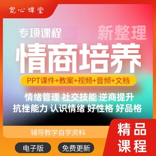 儿童情商课程PPT口才情绪管理人际交往学电子版音视频教程资料