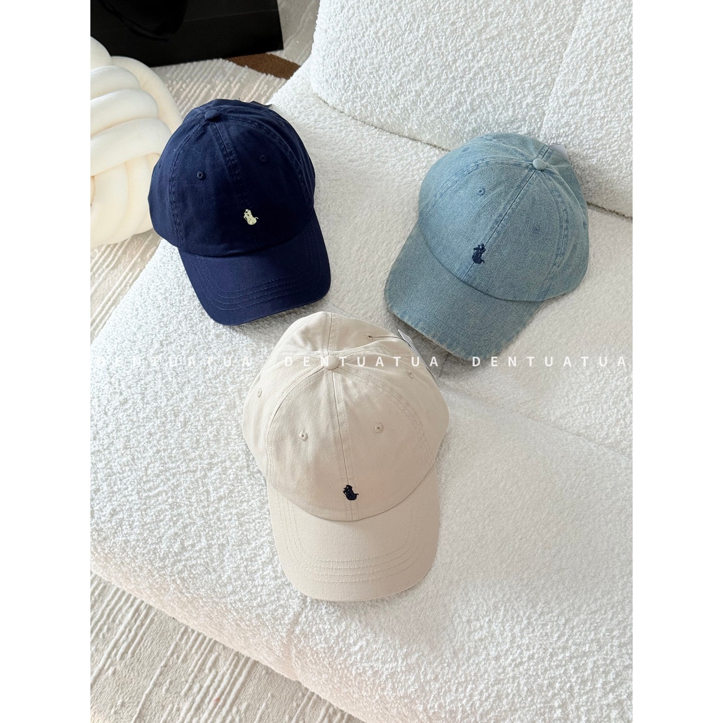 DENTUATUA 可盐可甜的造型密码！ 25FW 刺绣帆布棒球鸭舌帽 男女,服饰配件/皮带/帽子/围巾,帽子,淘宝优惠券,粉丝福利购,淘宝优惠卷