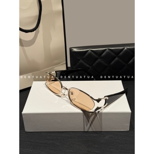 DENTUATUA 日光下的艺术品！25ss 金属茶色太阳眼镜 墨镜 男女