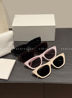 DENTUATUA 温柔叛逆的莫兰迪宣言！25ss 复古猫眼墨镜太阳镜眼镜