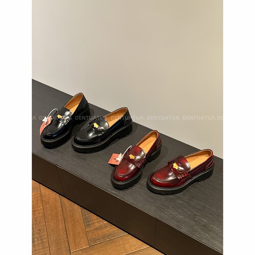 DENTUATUA 爱不释手~经典宝藏款！24新品金币增高5cm乐福鞋女厚底