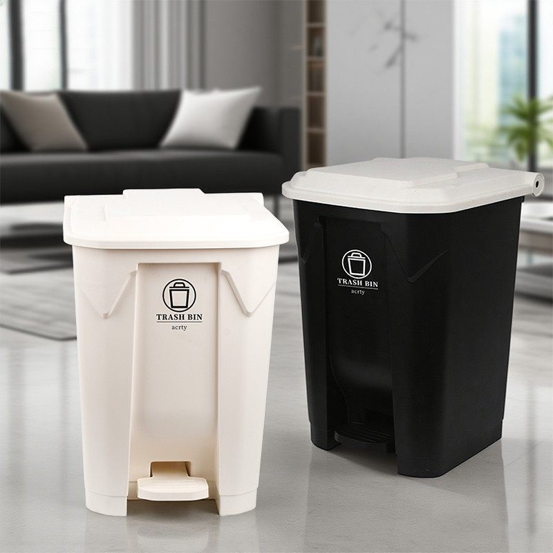加厚型垃圾桶脚踩式大号大容量家用过道门口奶茶店50升100L30L20L