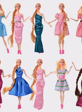 欧美跨境30cm11寸秋装小清新服饰短裙礼服换装6分娃衣女孩玩