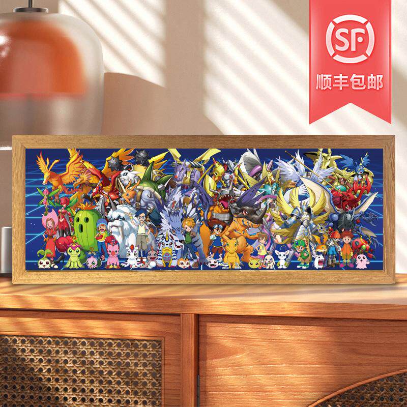 数码宝贝亚克力立体灯箱画图片