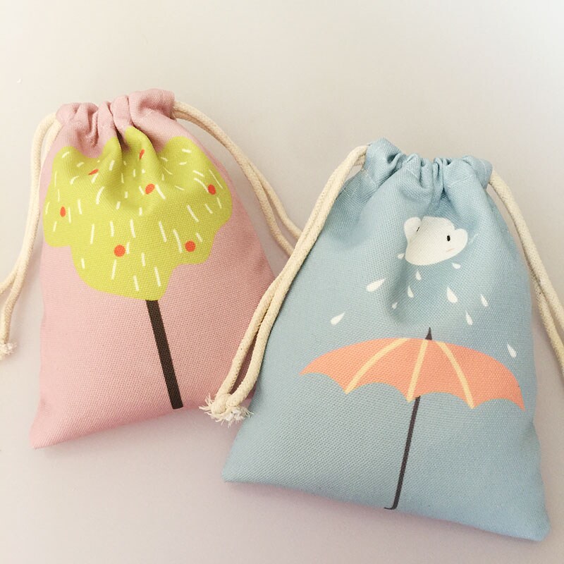 totu幸福收纳袋 卡通抽绳束口袋 便携手机零钱收纳袋可爱卫生棉包