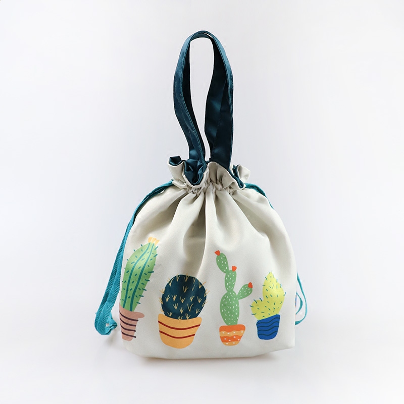 totu小花匠便当包双层束口包卡通