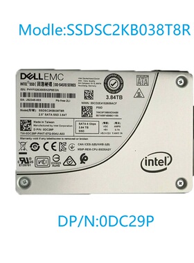 Intel 戴尔S4510 3.84T 2.5 SATA 固态硬盘SSDSC2KB038T8R 0DC29P