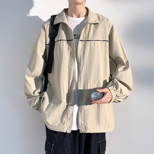 VIISHOW春秋新款轻户外薄款设计线条夹克男士休闲立领cityboy外套