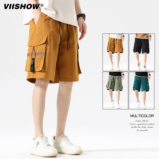 短裤 潮牌休闲运动裤 男夏季 宽松直筒五分裤 子 2024新款 VIISHOW工装