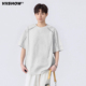 VIISHOW拉链设计感短袖 高级感痞帅七分半袖 t恤男夏季 潮牌重磅短袖