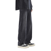 子 宽松百搭直筒潮牌cleanfit阔腿裤 VISHOW水洗牛仔裤 男春秋新款