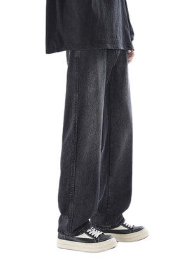 VIISHOW水洗牛仔裤男夏季新款宽松百搭直筒潮牌cleanfit阔腿裤子